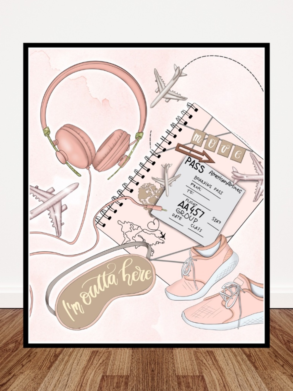 Girly Travel Art Print